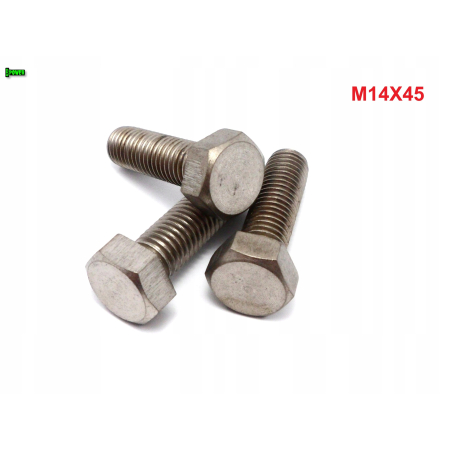 M14x45 śruba tytanowa sześciokątna din 933 iso 4017 tytan grade 2