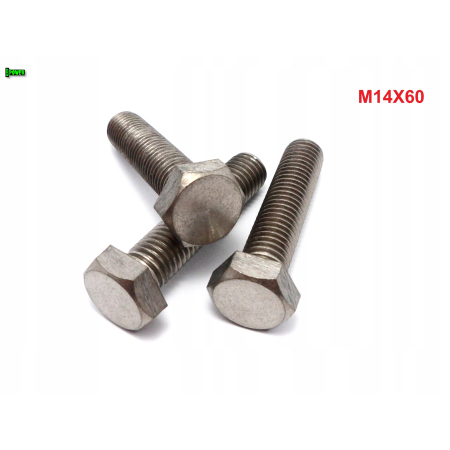 M14x60 śruba tytanowa sześciokątna din 933 iso 4017 tytan grade 2