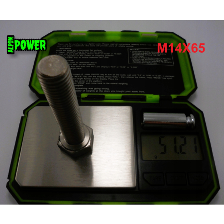 M14x65 śruba tytanowa sześciokątna din 933 iso 4017 tytan grade 2