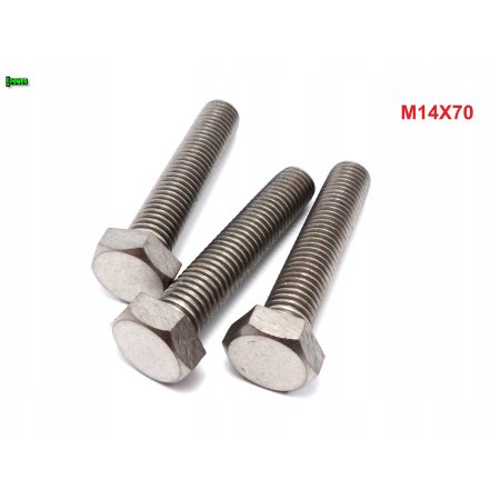 M14x70 śruba tytanowa sześciokątna din 933 iso 4017 tytan grade 2