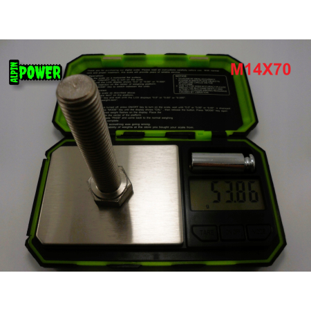 M14x70 śruba tytanowa sześciokątna din 933 iso 4017 tytan grade 2