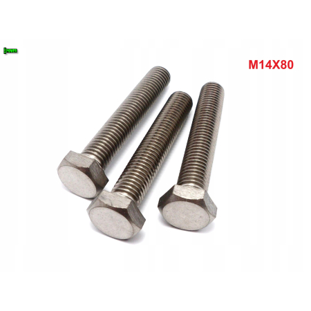 M14x80 śruba tytanowa sześciokątna din 933 iso 4017 tytan grade 2