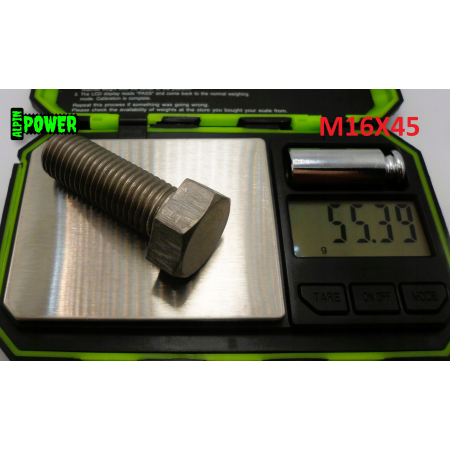 M16x45 śruba tytanowa sześciokątna din 933 iso 4017 tytan grade 2