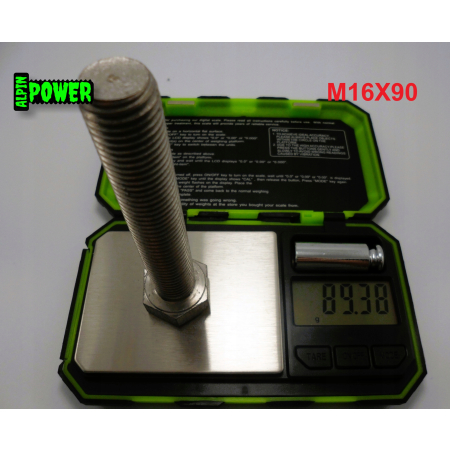 M16x90 śruba tytanowa sześciokątna din 933 iso 4017 tytan grade 2