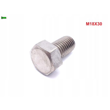 M18x30 śruba tytanowa sześciokątna din 933 iso 4017 tytan grade 2