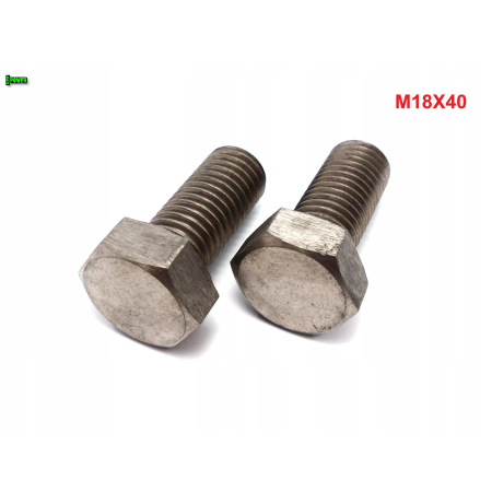 M18x40 śruba tytanowa sześciokątna din 933 iso 4017 tytan grade 2