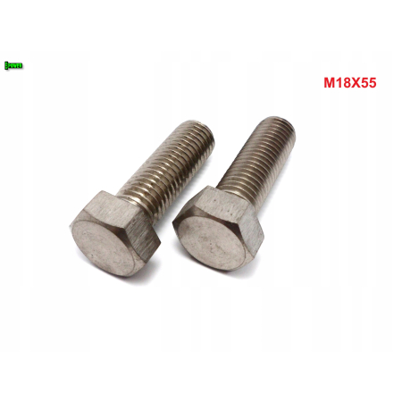 M18x55 śruba tytanowa sześciokątna din 933 iso 4017 tytan grade 2