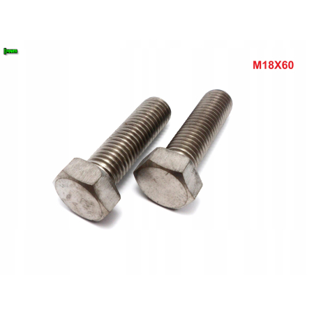 M18x60 śruba tytanowa sześciokątna din 933 iso 4017 tytan grade 2