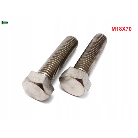 M18x70 śruba tytanowa sześciokątna din 933 iso 4017 tytan grade 2