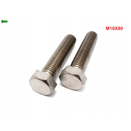 M18x80 śruba tytanowa sześciokątna din 933 iso 4017 tytan grade 2