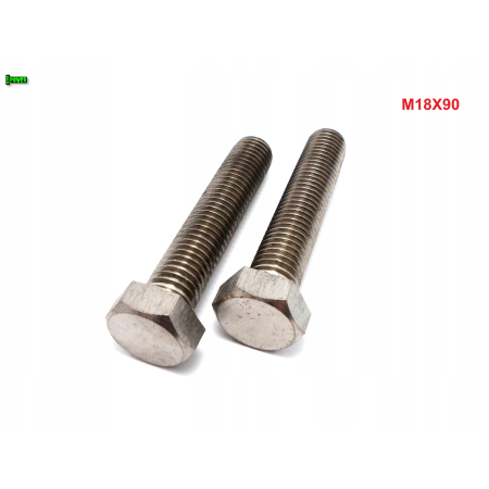 M18x90 śruba tytanowa sześciokątna din 933 iso 4017 tytan grade 2
