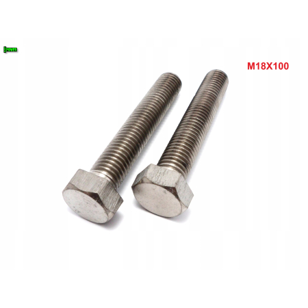 M18x100 śruba tytanowa sześciokątna din 933 iso 4017 tytan grade 2