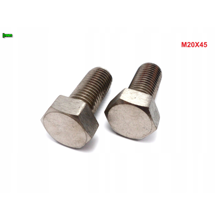 M20x45 śruba tytanowa sześciokątna din 933 iso 4017 tytan grade 2