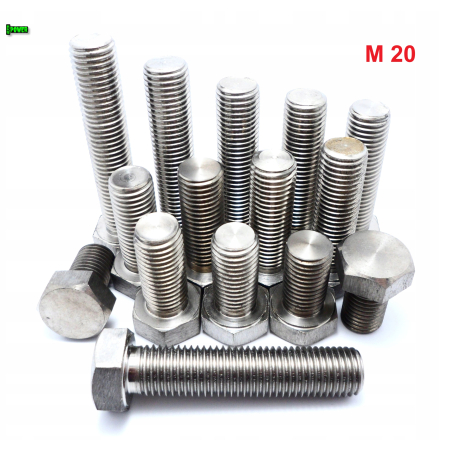 M20x60 śruba tytanowa sześciokątna din 933 iso 4017 tytan grade 2