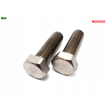 M20x65 śruba tytanowa sześciokątna din 933 iso 4017 tytan grade 2