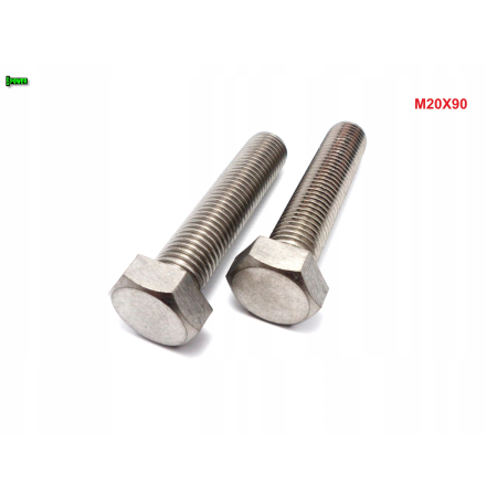 M20x90 śruba tytanowa sześciokątna din 933 iso 4017 tytan grade 2