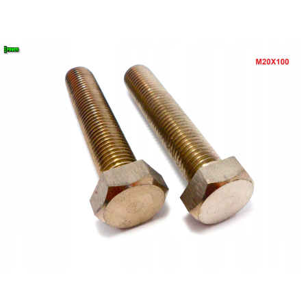 M20x100 śruba tytanowa sześciokątna din 933 iso 4017 tytan grade 2