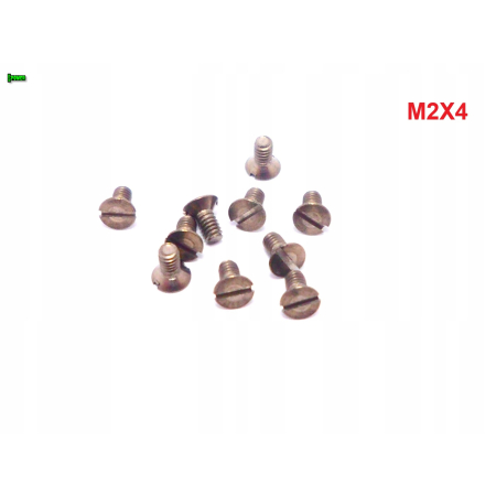M2x4 śruba tytanowa din 963 z lbem stożkowym plaska glowica gr 2