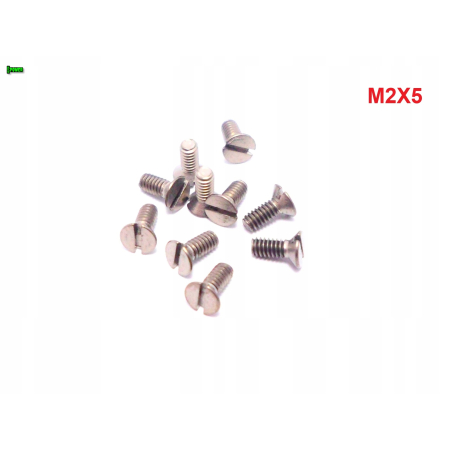 M2x5 śruba tytanowa din 963 z lbem stożkowym plaska glowica gr 2