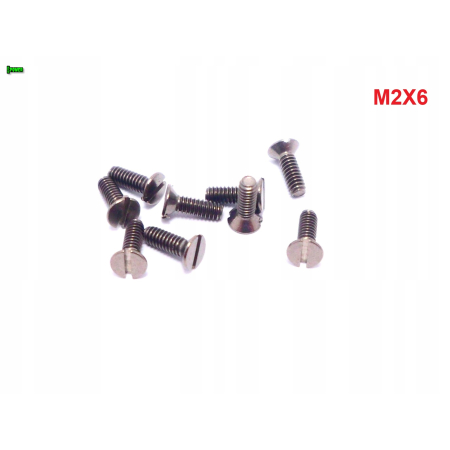 M2x6 śruba tytanowa din 963 z lbem stożkowym plaska glowica gr 2