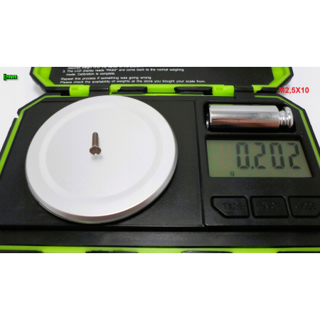 M2,5x10 śruba tytanowa din 963 z lbem stożkowym plaska glowica gr 2