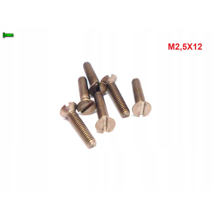 M2,5x12 śruba tytanowa din 963 z lbem stożkowym plaska glowica gr 2