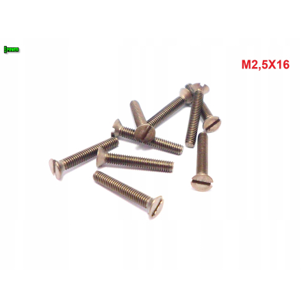 M2,5x16 śruba tytanowa din 963 z lbem stożkowym plaska glowica gr 2