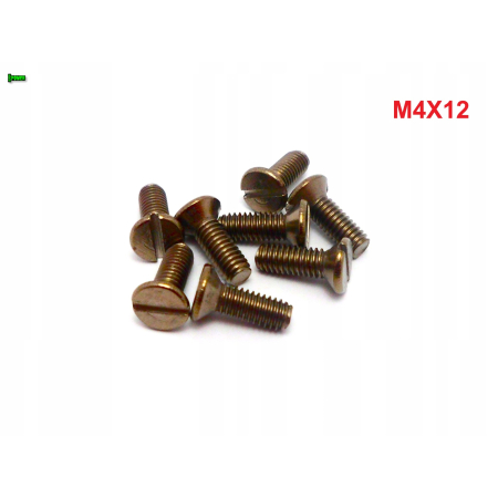 M4x12 śruba tytanowa din 963 z lbem stożkowym plaska glowica gr 2