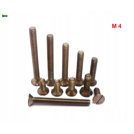 M4x12 śruba tytanowa din 963 z lbem stożkowym plaska glowica gr 2