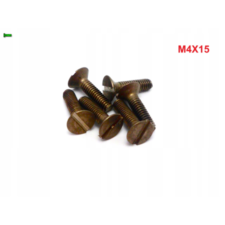 M4x15 śruba tytanowa din 963 z lbem stożkowym plaska glowica gr 2