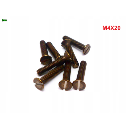 M4x20 śruba tytanowa din 963 z lbem stożkowym plaska glowica gr 2