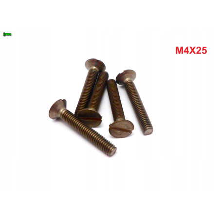 M4x25 śruba tytanowa din 963 z lbem stożkowym plaska glowica gr 2