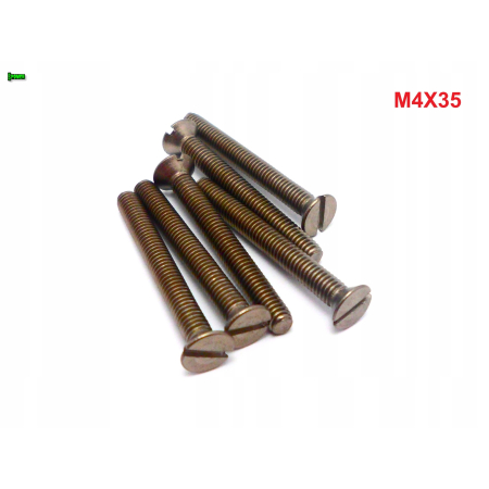 M4x35 śruba tytanowa din 963 z lbem stożkowym plaska glowica gr 2
