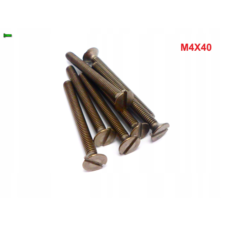 M4x40 śruba tytanowa din 963 z lbem stożkowym plaska glowica gr 2