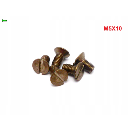 M5x10 śruba tytanowa din 963 z lbem stożkowym plaska glowica gr 2