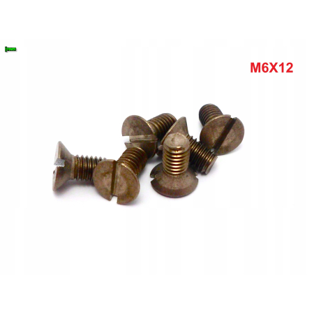 M6x12 śruba tytanowa din 963 z lbem stożkowym plaska glowica gr 2