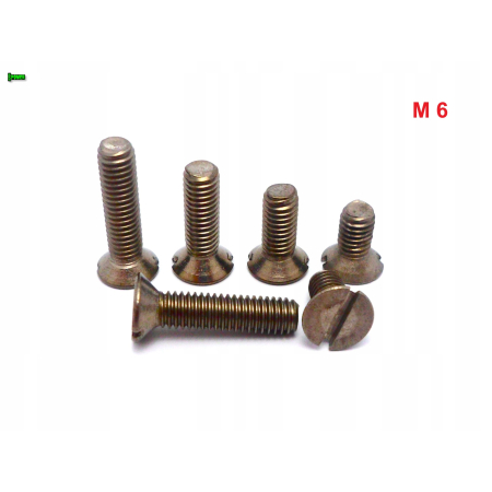 M6x12 śruba tytanowa din 963 z lbem stożkowym plaska glowica gr 2