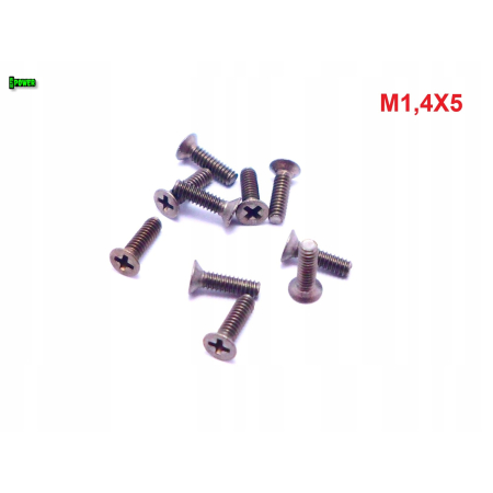 M1,4x5 śruby tytanowe din 965 iso 7046 śruba tytanowa tytan grade 2