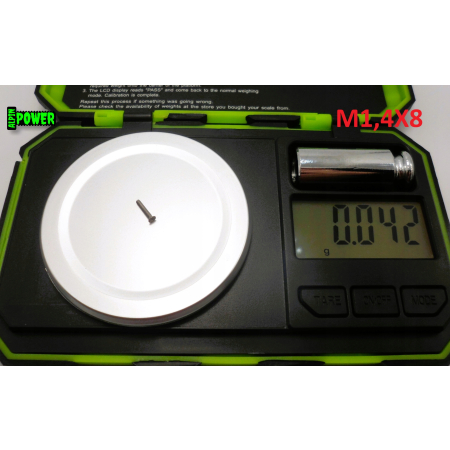 M1,4x8 śruby tytanowe din 965 iso 7046 śruba tytanowa tytan grade 2