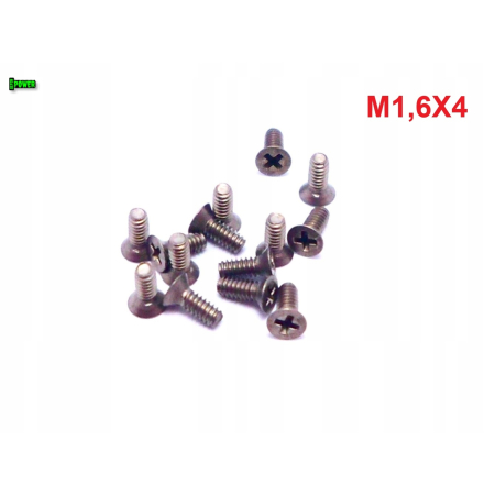 M1,6x4 śruby tytanowe din 965 iso 7046 śruba tytanowa tytan grade 2