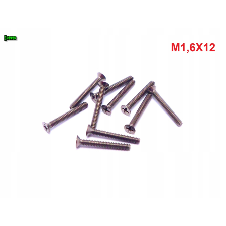 M1,6x12 śruby tytanowe din 965 iso 7046 śruba tytanowa tytan grade 2