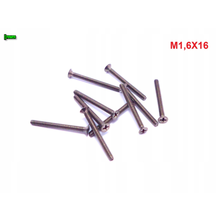 M1,6x16 śruby tytanowe din 965 iso 7046 śruba tytanowa tytan grade 2