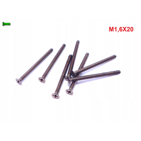 M1,6x20 śruby tytanowe din 965 iso 7046 śruba tytanowa tytan grade 2