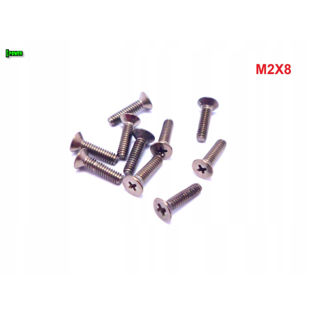 M2x8 śruby tytanowe din 965 iso 7046 śruba tytanowa stożkowa tytan grade 2