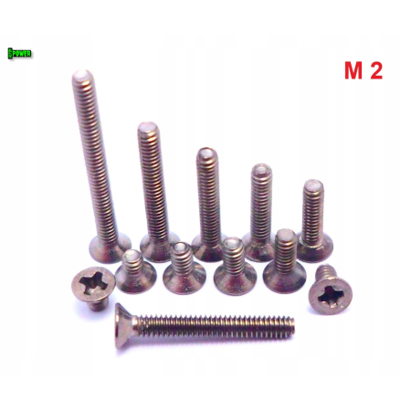 M2x10 śruby tytanowe din 965 iso 7046 śruba tytanowa stożkowa tytan grade 2