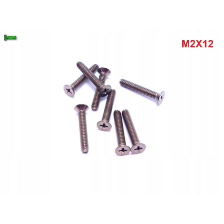 M2x12 śruby tytanowe din 965 iso 7046 śruba tytanowa stożkowa tytan grade 2