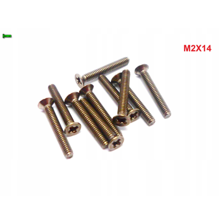 M2x14 śruby tytanowe din 965 iso 7046 śruba tytanowa stożkowa tytan grade 2