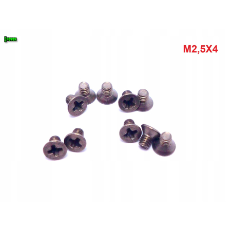 M2,5x4 śruby tytanowe din 965 iso 7046 śruba tytanowa stożkowa tytan grade