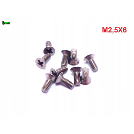 M2,5x6 śruby tytanowe din 965 iso 7046 śruba tytanowa stożkowa tytan grade