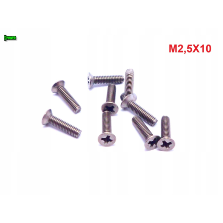 M2,5x10 śruby tytanowe din 965 iso 7046 śruba tytanowa stożkowa tytan grade
